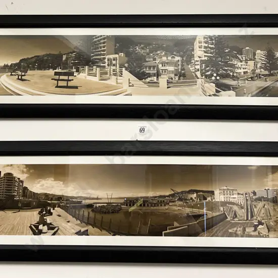 Two Vintage Wellington Waterfront Panoramas (faults)