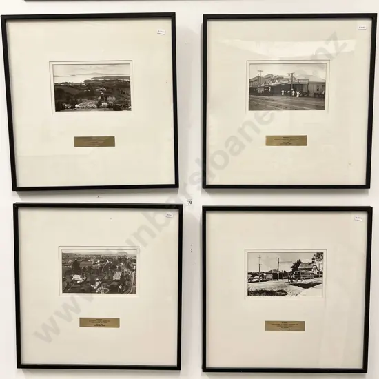 Four Framed Vintage Photographs of Auckland