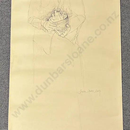 Louise Louise - Ink Sketch on Wallpaper