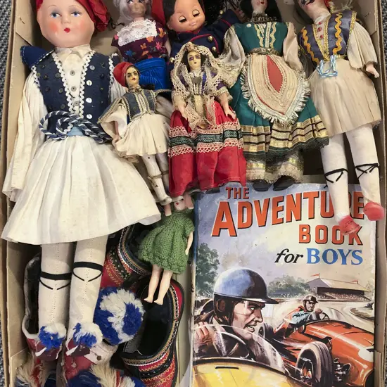 Quantity of Assorted Vintage Dolls & Books