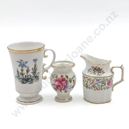 Three Small Fancy China Items incl RD and Royal Worcester (faults)