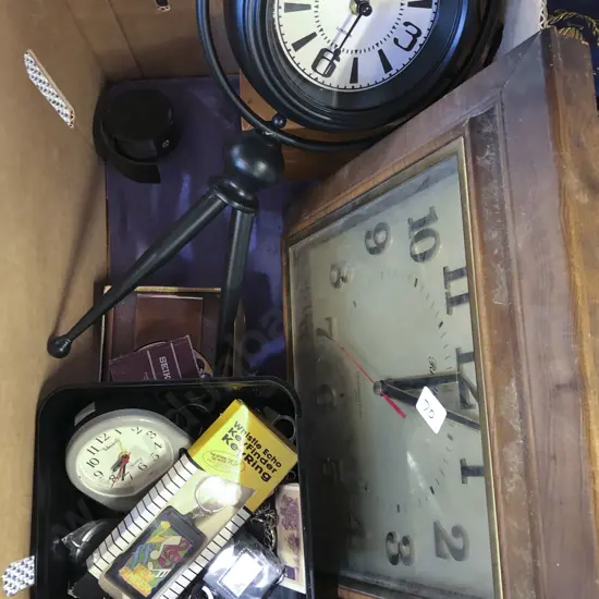 Box of Assorted Clocks etc