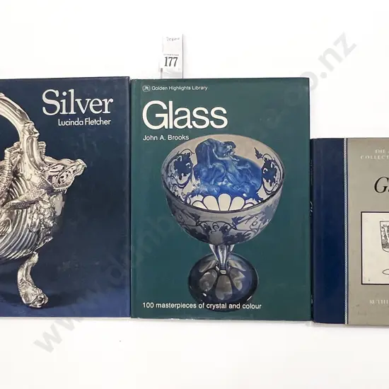 Two Antique Glass Reference Volumes together with Silver Reference (3)