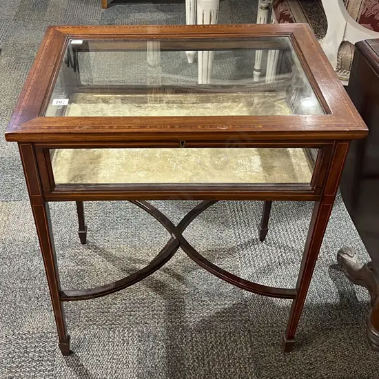 Edwardian Sheraton Revival Display Case (faults)