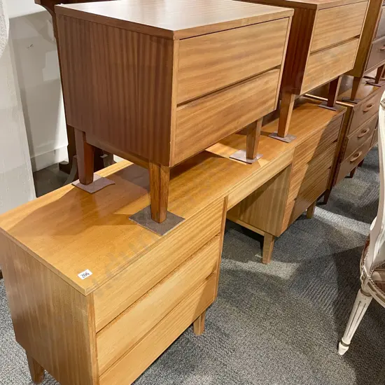 Mid Century Three Piece Bedroom Suite