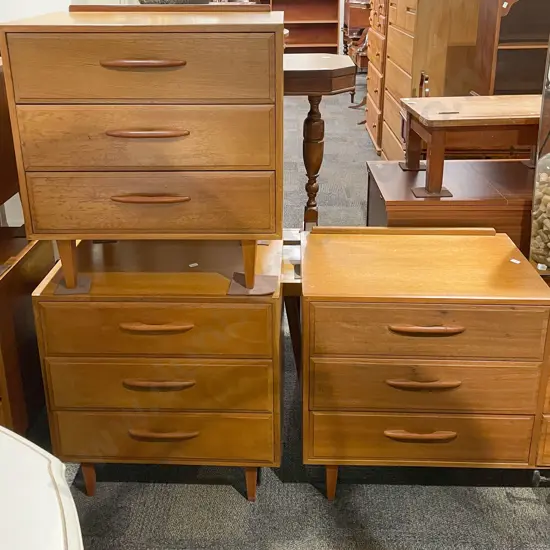 Mid Century Three Piece Bedroom Suite