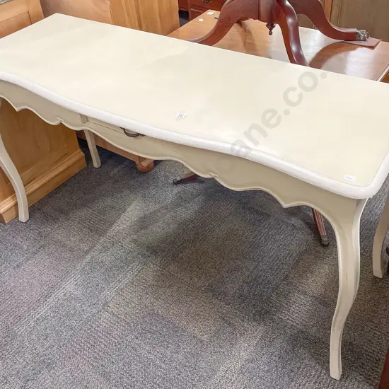 White Painted Single Drawer French Style Hall Table