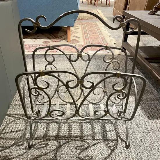Wrought Metal Magazine Rack