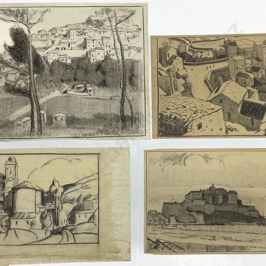 John Weeks (1888 - 1965) - Four Landscape Sketches