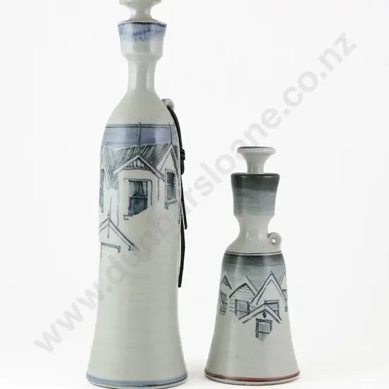 Two Attributed Ross Richards Stoppered Bottles