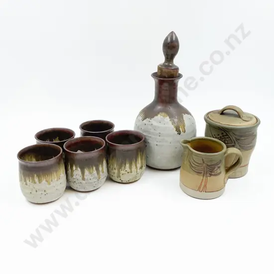 Rose & Bram Chapman Decanter & Five Beakers