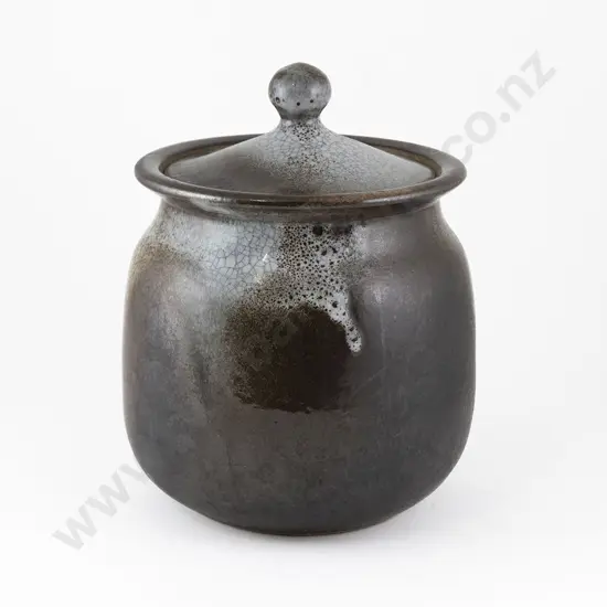 Unmarked Lidded Stoneware Jar