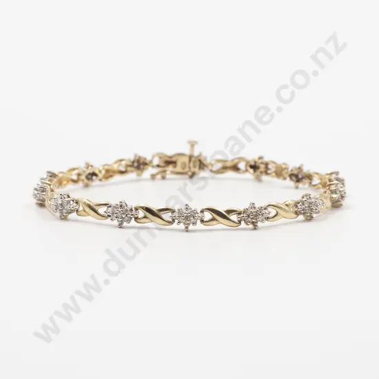 10ct 70stone Diamond Fancy Bracelet