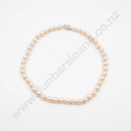 Single Strand Uniform Fresh Water Pearl Necklace