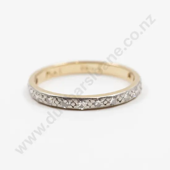 18ct & Platinum Half Set Diamond Band Ring