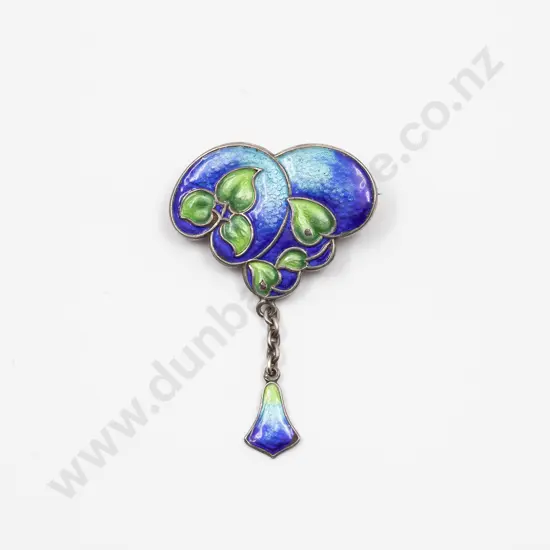 Sterling Silver (American) Art Nouveau Enamel Brooch