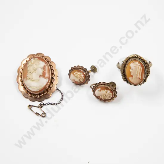 9ct Framed Classic Cameo Portrait Brooch