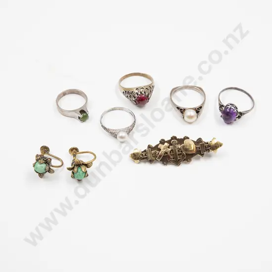 Five S/S Gem Set Rings