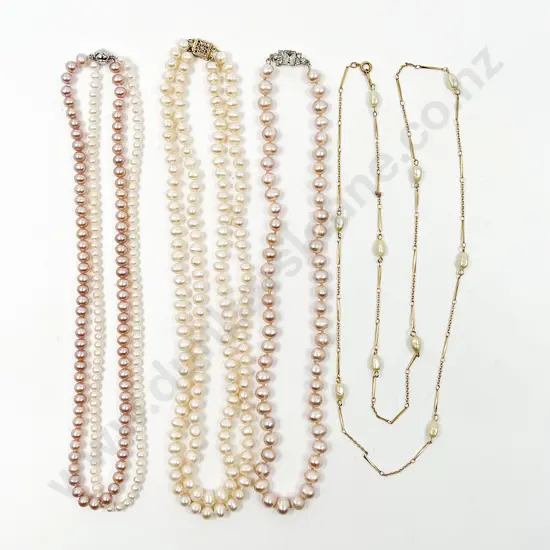Three Fresh Water Pearl Necklaces