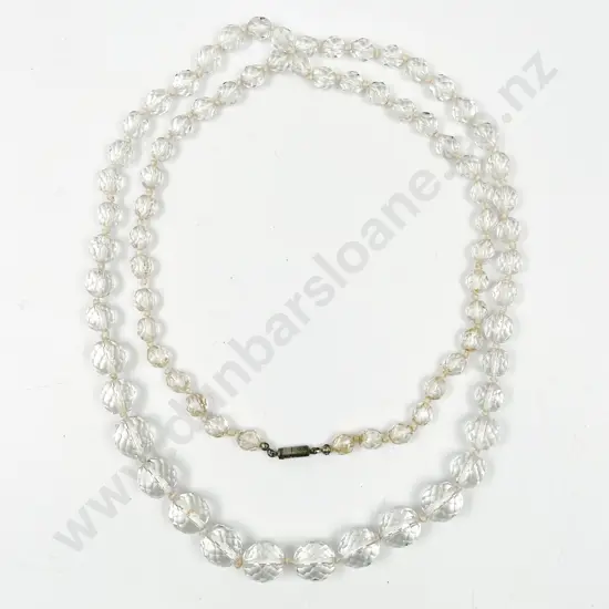 Victorian Graduated Faceted Crystal Bead Necklace