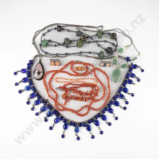 Two Vintage Coral Bead Necklaces