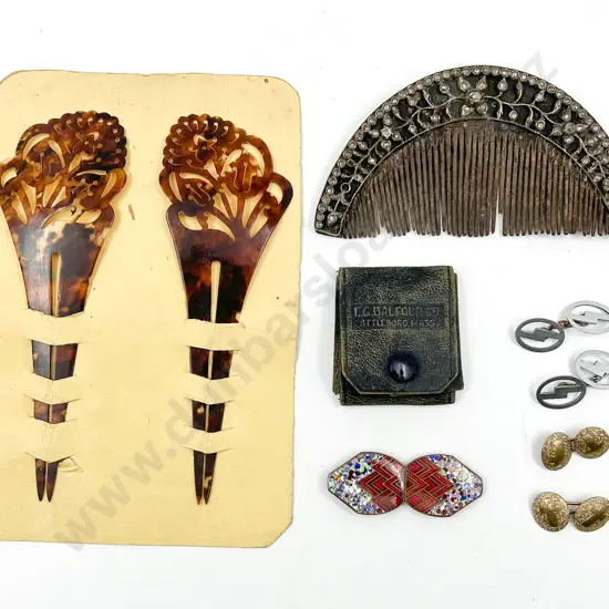 Pair Tortoise Shell Hair Combs