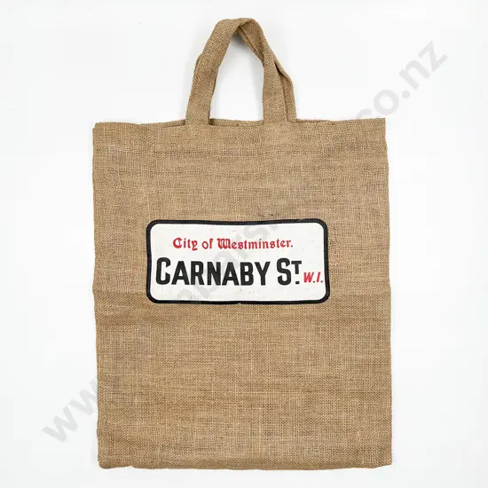 C1970's Printed Sacking Shopping Tote