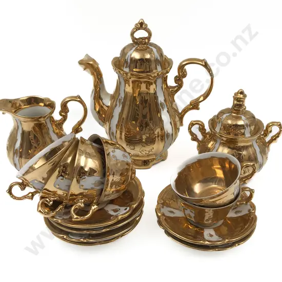 French Gilt Coffee Set