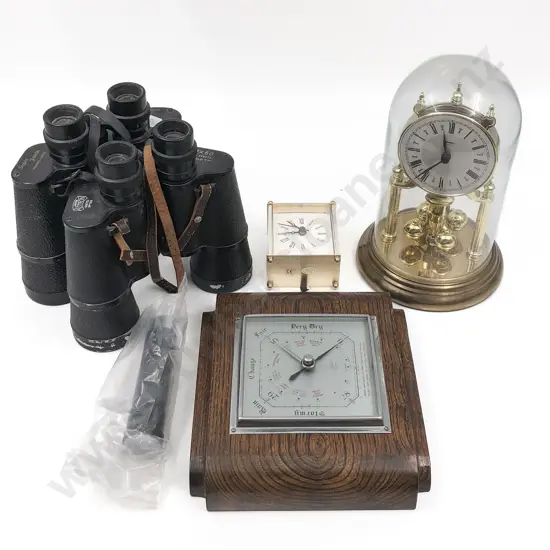 Box of Clocks and Two Sets of Binoculars