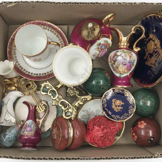 Small box of Miniatures incl Limoges