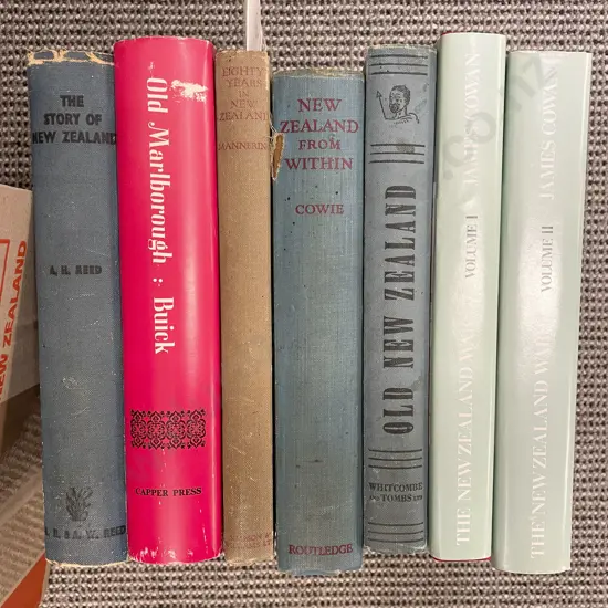 James Cowan - The NZ Wars BOL I & II with 5 other NZ History Volumes