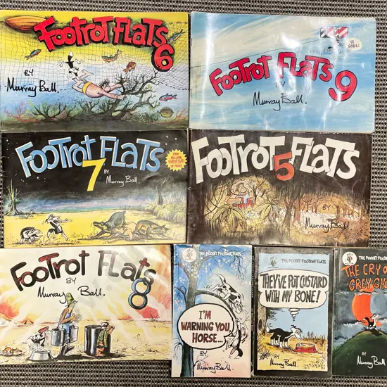 Eight Various Footrot Flats Books Including Pocket Editions