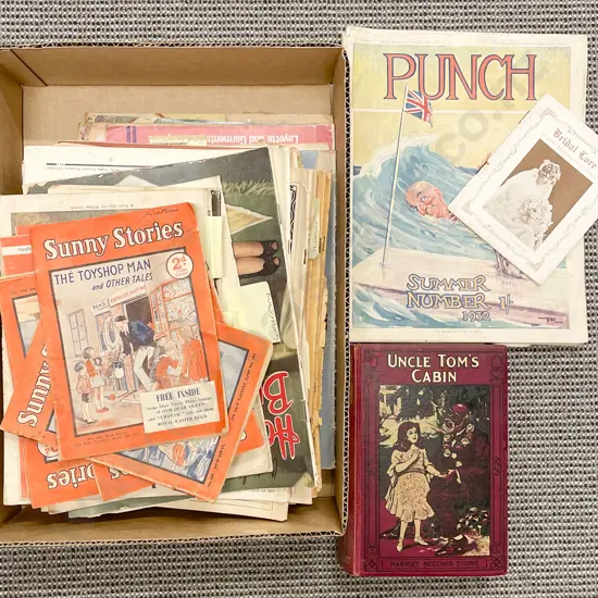 Box of Assorted Vintage Magazines and Pamphlets