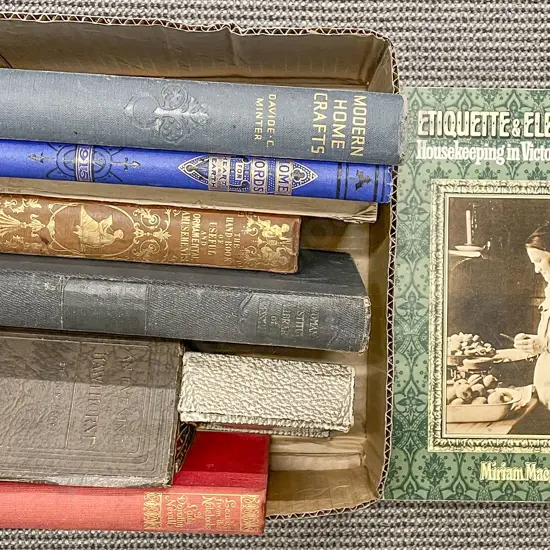 Box of Vintage Books Including Housekeeping Reference