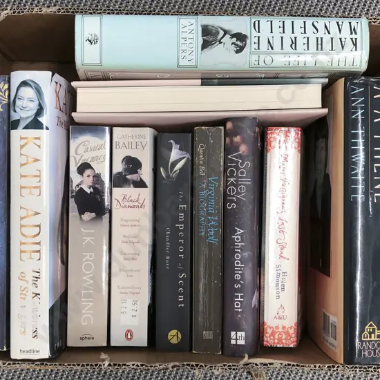 Box of Assorted Books Including The Life of Katherine Mansfield by Anthony Alpers