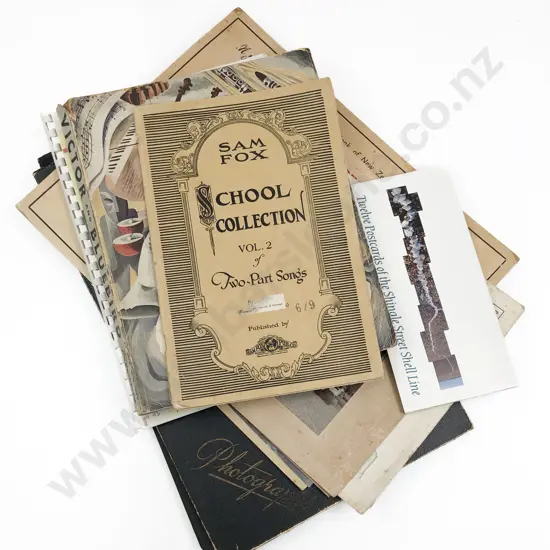 Box of Assorted Vintage Including Postcards and Sheet Music etc