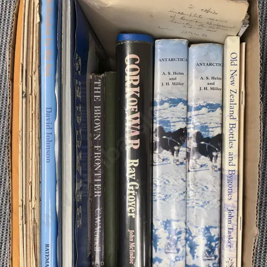 Box of Assorted Books Including Early NZ Reference