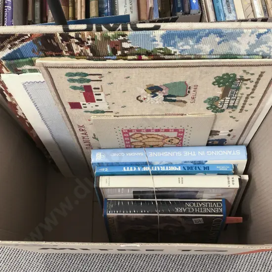 Qty of Assorted Books Including Art Reference Together With Qty of Loose Tapestries