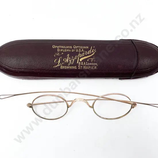 Vintage Spectacle Case And Spectacles (Faults)