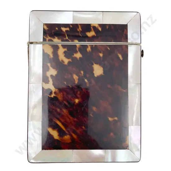 Tortoise Shell and MOP Inlaid Card Case (Faults)