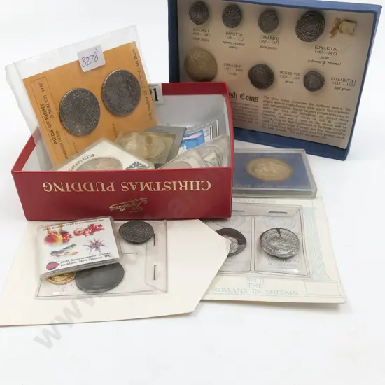 Qty of Assorted Comm. Coins Including Medieval English Coins etc