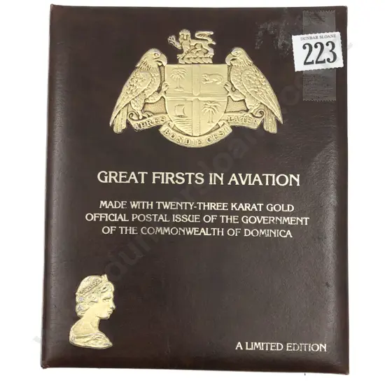 Great Firsts In Aviation Commem. Gold Postal Stamps Album
