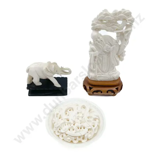Three Various Ivory Ornaments (Faults)