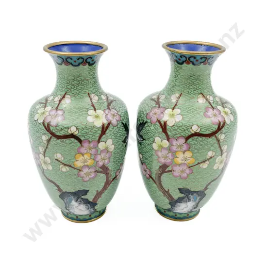 Pair of Cloisonné Vases
