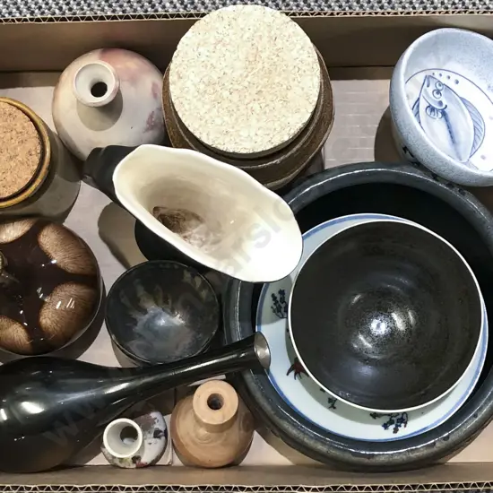 Box of Assorted Pottery Etc