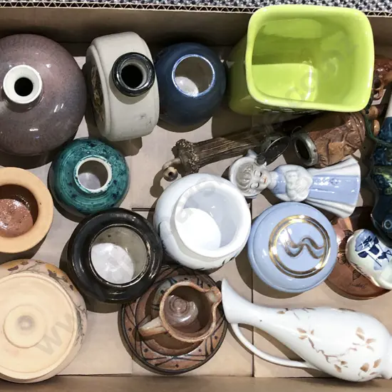 Box of Assorted China And Pottery Vases Etc