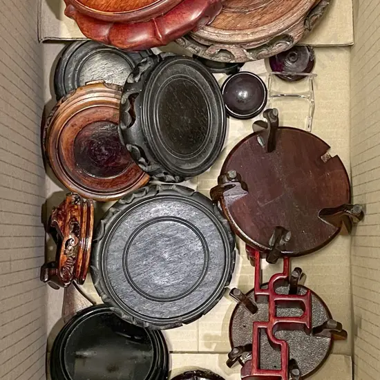 Box of Assorted Vase Stands