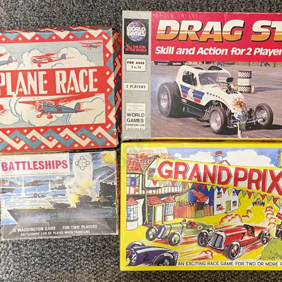 Four Vintage Games Including Battleships