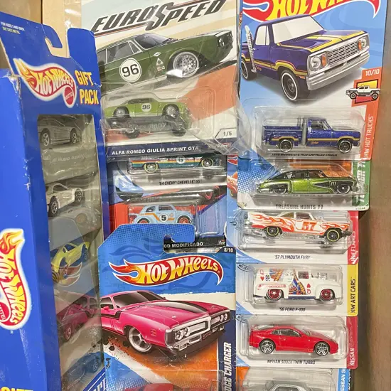 20 Boxed Hot Wheels Models Together with Gift Pack