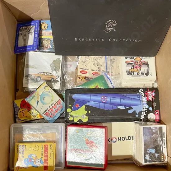 Box of Assorted Toys Including Magic Sets
